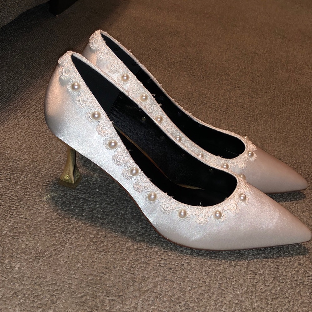 White short heels